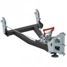 Black wolf V-plow med pushtube og frontmotert festebrakett 150cm bredde thumbnail