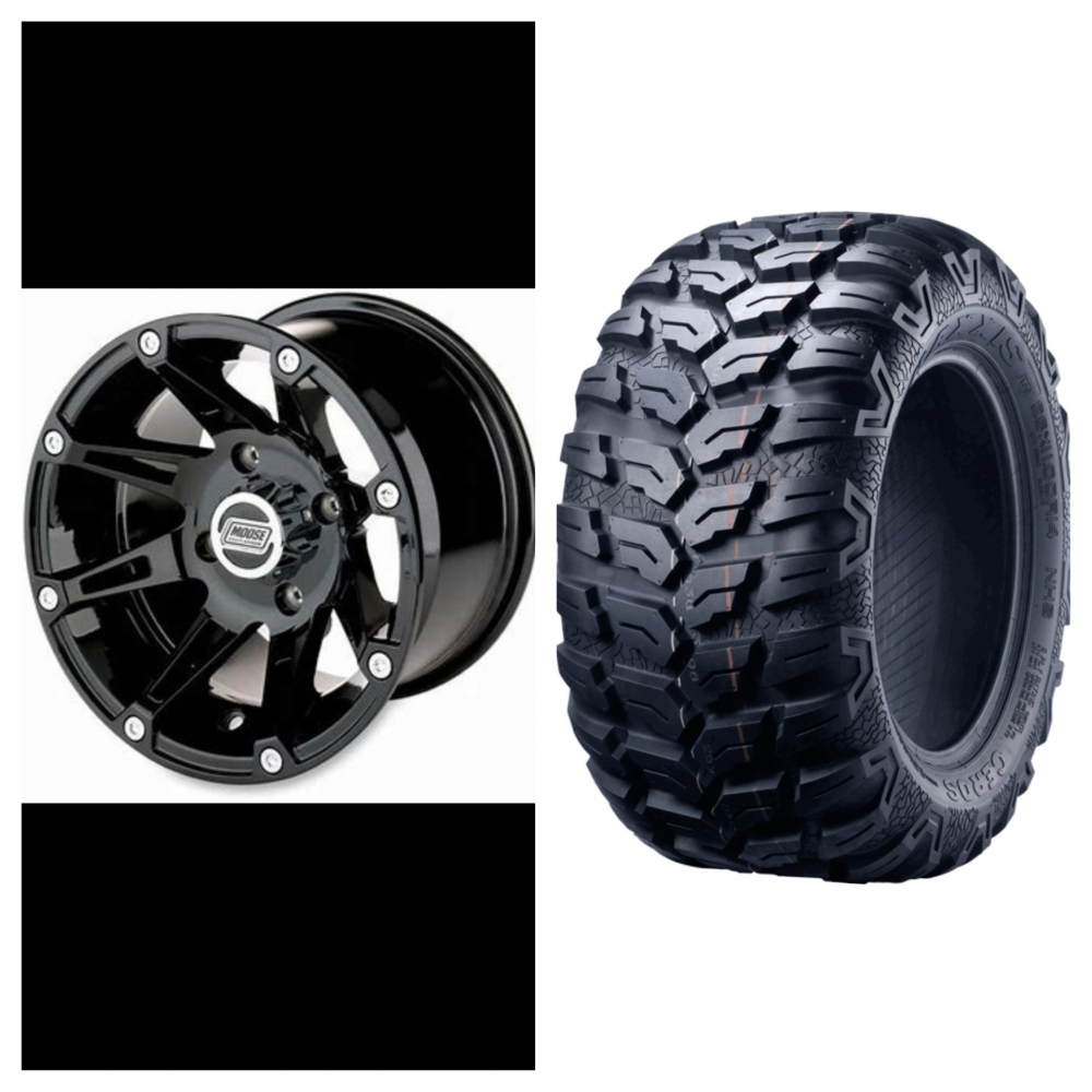 2stk 14x8 sort moose et-10
2stk 14x7 sort moose et +2,5
 2stk 27-11-14 Maxxis Ceros
2stk 27-9-14 Maxxis Ceros
 bolter følger med